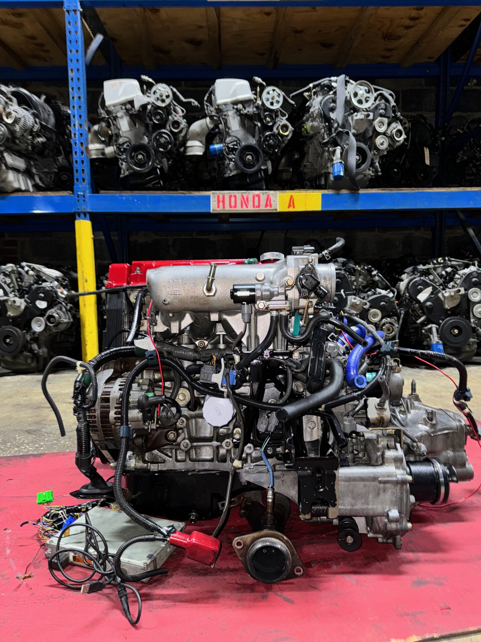 JDM 1997 Honda B18c GSR Engine With Manual Lsd Transmission Acura Integra SIR-G RED